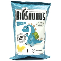 Chrupki kukurydziane sól morska bezglutenowe BioSaurus 50g BIO McLloyd's