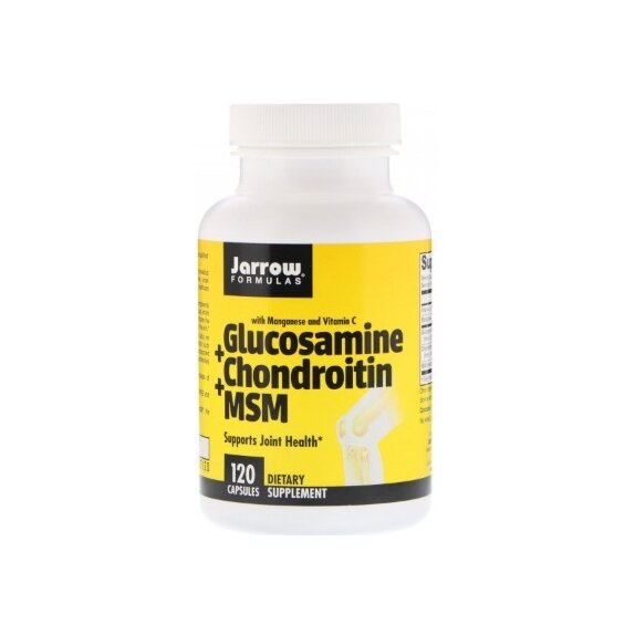 Jarrow Formulas Glucosamine + Chondroitin + MSM 120 kapsułek cena 103,39zł