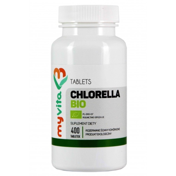 MyVita Chlorella 250 mg BIO 400 tabletek cena 10,62$