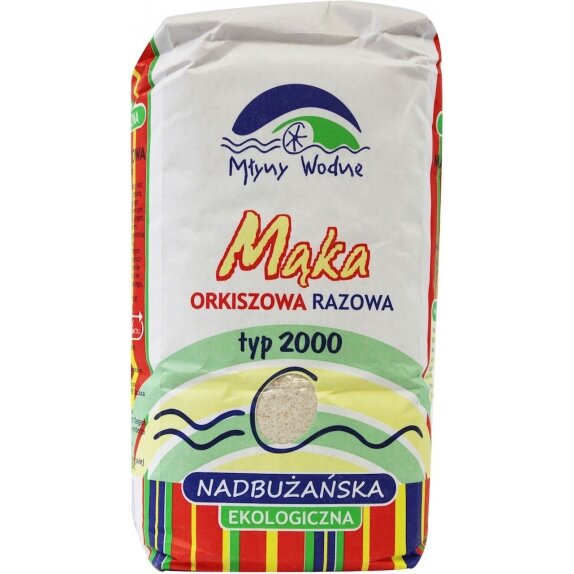 Mąka orkiszowa razowa nadbużańska typ 2000 1 kg BIO Młyny Wodne cena 17,25zł