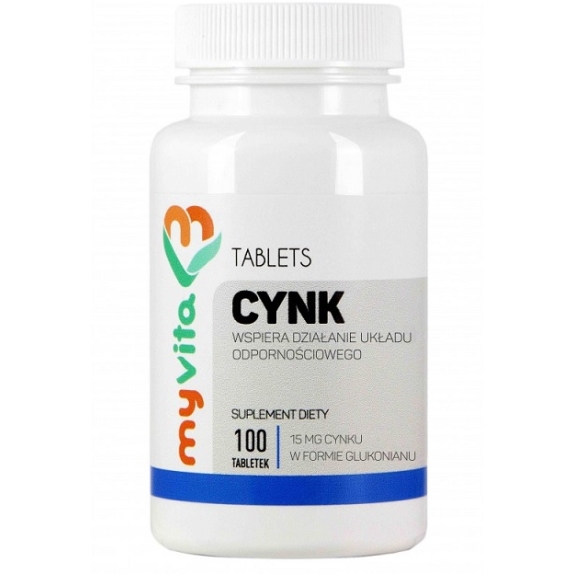 MyVita Cynk glukonian 100 tabletek cena 5,32$