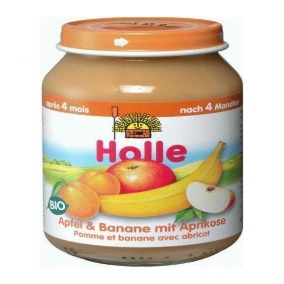 Deser jabłko-banan-morela od 6 miesiąca 190 g Holle cena 5,15zł