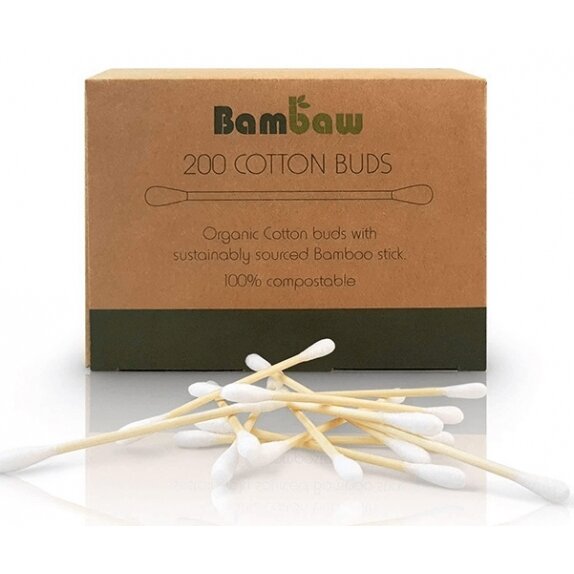 Bambaw Bambusowe patyczki higieniczne do czyszczenia uszu 200sztuk cena 15,10zł