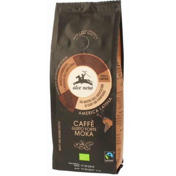 Kawa mielona arabica/robusta strong fair trade 250 g BIO Alce Nero cena €6,47