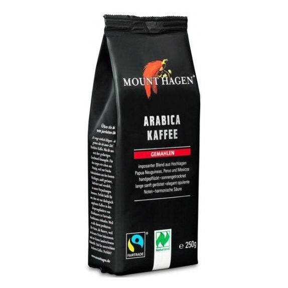 Kawa mielona arabica 100 % fair trade 250 g BIO Mount Hagen  cena €5,79