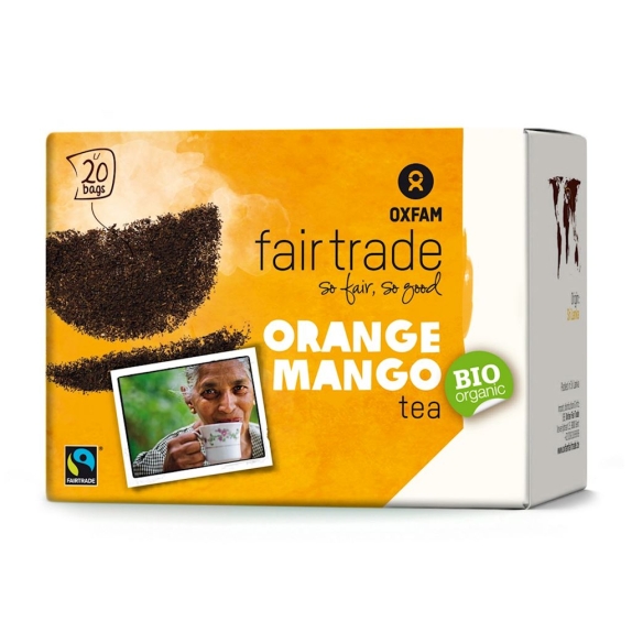 Herbata czarna mango-pomarańcza 20 saszetek x 1,8g BIO Oxfam cena €2,68