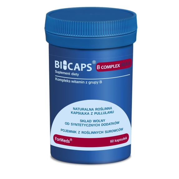 Bicaps B Complex MAX 60 kapsułek Formeds cena 27,00$