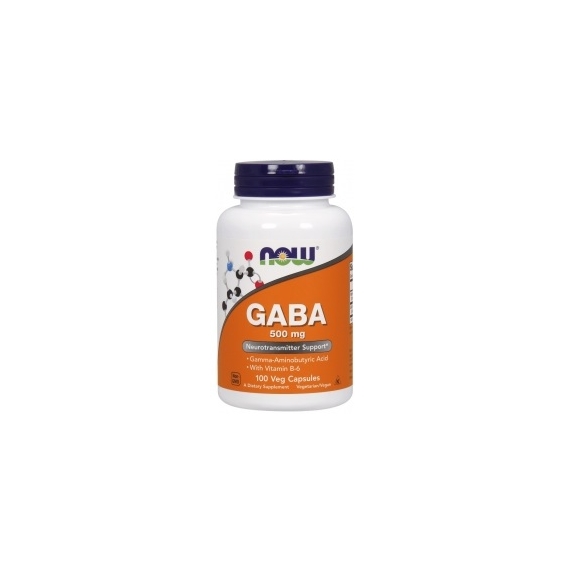 NOW Foods GABA 500 mg z Witaminą B6 100 kapsułek cena 10,96$