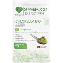 BeOrganic Superfood chlorella w proszku 200 g BIO