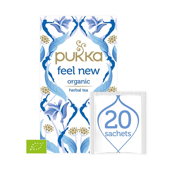 Pukka feel new herbata 20 saszetek BIO cena €4,98