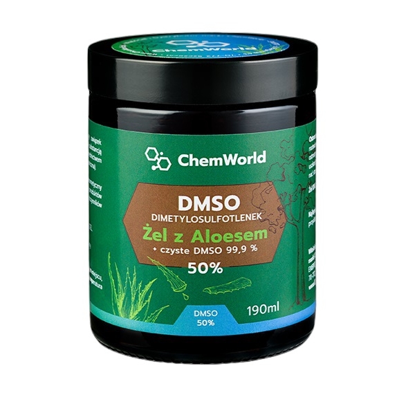 DMSO 50% CZDA w Żelu Aloesowym Aloe Vera Gel 190 ml ChemWorld cena 20,25$