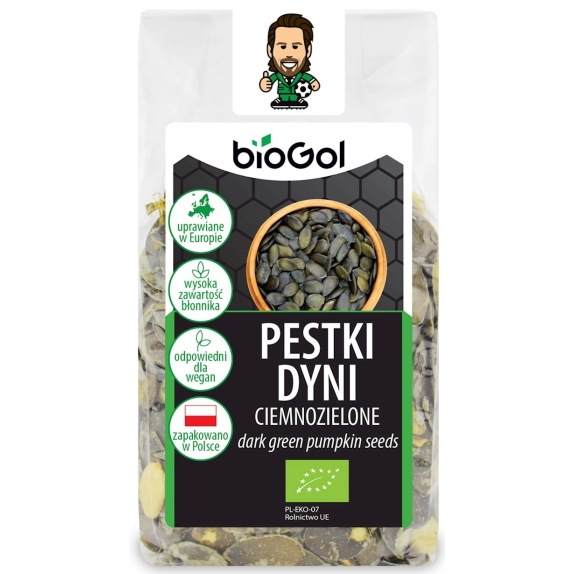 Pestki dyni ciemnozielone 150 g BIO BioGol cena €1,79