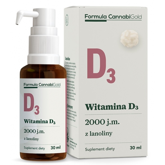 Formula CannabiGold Vitamin D3 z lanoliny 30 ml HemPoland cena 39,00zł