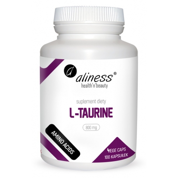 Aliness L-Taurine 800 mg 100 vege kapsułek cena 8,88$