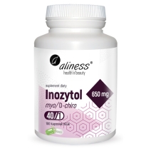 Aliness inozytol myo/D-chiro, 40/1, 650 mg 100 vege kapsułek