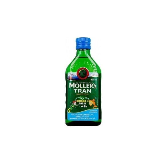 Moller's tran norweski smak owocowy 250 ml cena 44,05zł