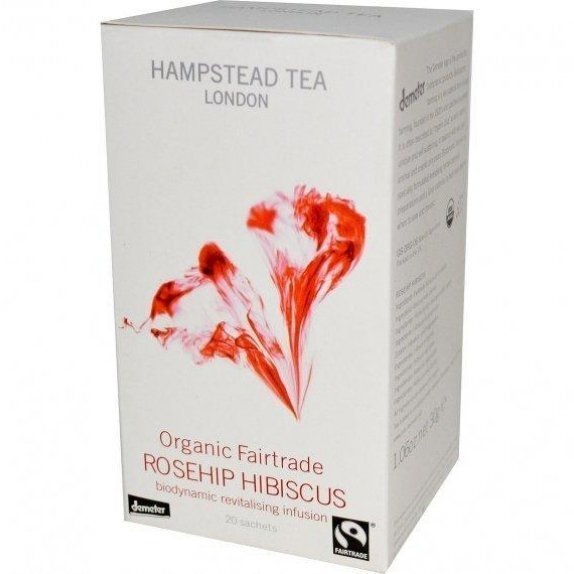 Herbata hibiskus z różą 20 saszetek Heampstead Tea cena 19,59zł
