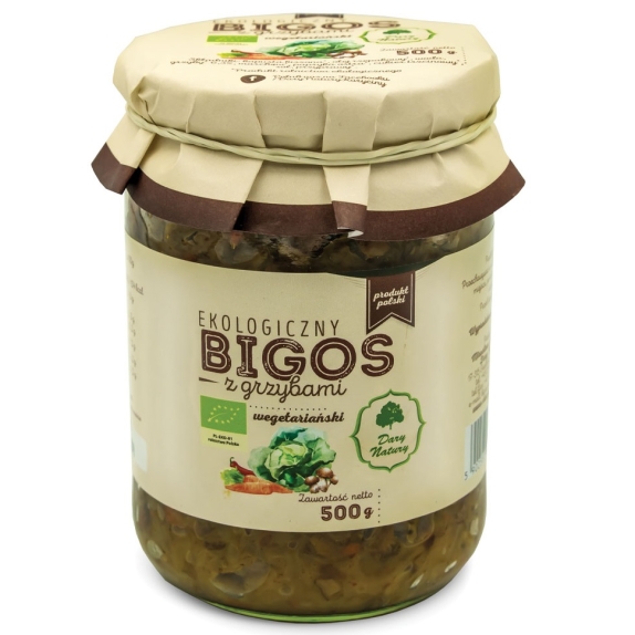Bigos wegetariański z grzybami BIO 500 g Dary Natury cena €4,71