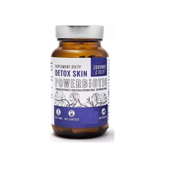 Powerbiotic Detox Skin 60 kapsułek Ecobiotics cena 28,35$