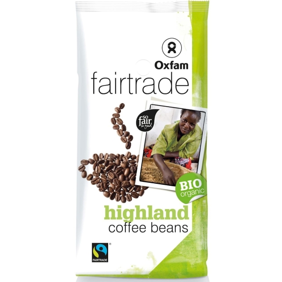 Kawa ziarnista arabica robusta wysokogórska fair trade 250 g BIO Oxfam cena €7,27