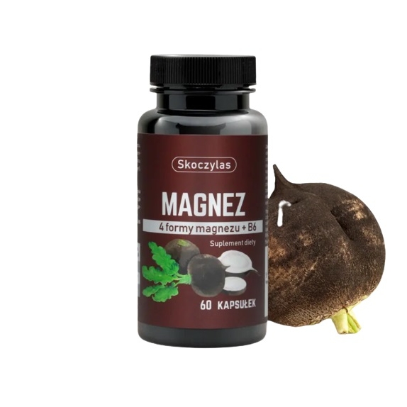 Magnez 4 formy + Czarna Rzepa 60 kapsułek Purelab Marek Skoczylas cena €6,11