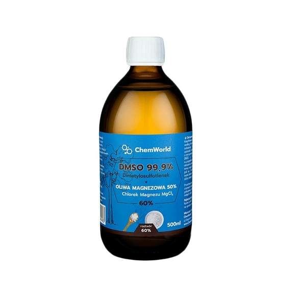 DMSO chlorek magnezu (oliwa magnezowa) - roztwór 60% 500 ml Chemworld cena 20,25$