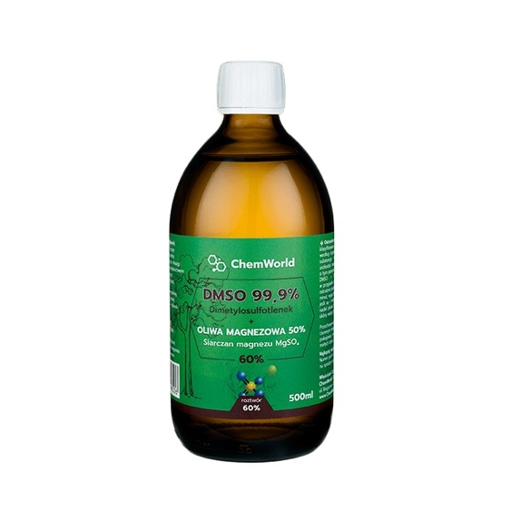 DMSO siarczan magnezu (oliwa magnezowa) - roztwór 60% 500 ml Chemworld cena 20,25$