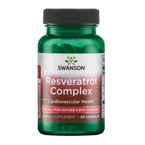 Swanson resweratrol complex 180 mg 60 kapsułek cena 44,90zł