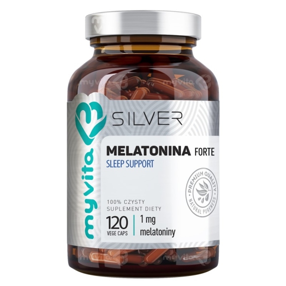 MyVita silver pure 100% melatonina forte 120 kapsułek  cena 13,23$