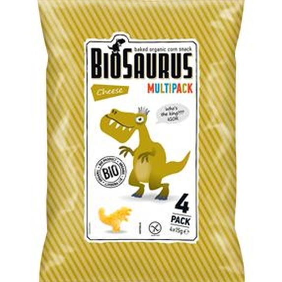 Chrupki kukurydziane serowe bezglutenowe BioSaurus 4x15g BIO McLloyd's cena 6,59zł