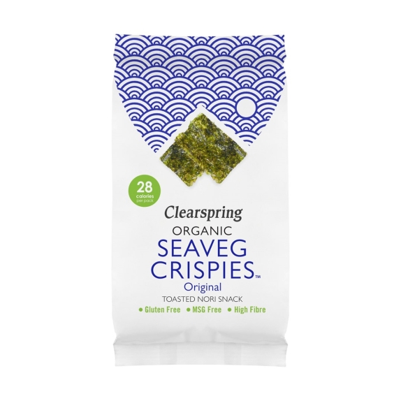 Chipsy z alg morskich nauralne seaveg bezglutenowe 4 g Clearspring cena 1,71$
