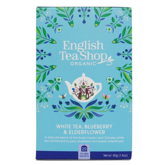 Herbata biała z dzikim bzem i borówką 20 saszetek x 2 g (40 g) BIO English tea cena 15,09zł