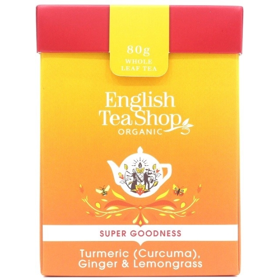 Herbata sypana z imbirem, kurkumą i trawą cytrynową 80 g BIO English tea cena €7,03