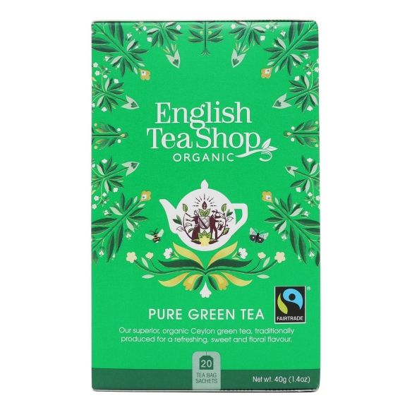 Herbata zielona 20 saszetek x 2g (40 g) BIO English tea shop cena 4,07$