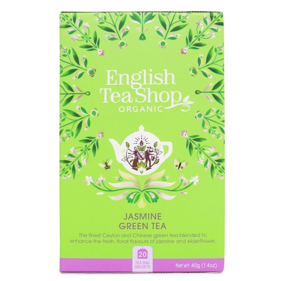 Herbata zielona jaśminowa 20 saszetek BIO English tea cena 4,07$