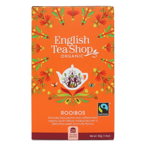 Herbata rooibos 20 saszetek x 2g (40 g) BIO English tea cena 3,59$