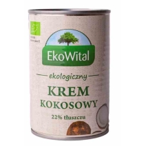 Krem kokosowy 22% tłuszczu ( mleczko kokosowe ) 400 ml BIO Eko-Wital