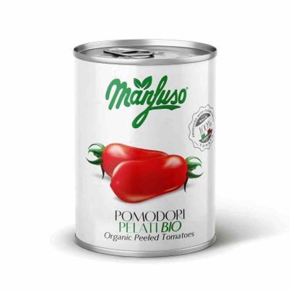 Pomidory bez skórki 400 g BIO Manfuso cena €1,38