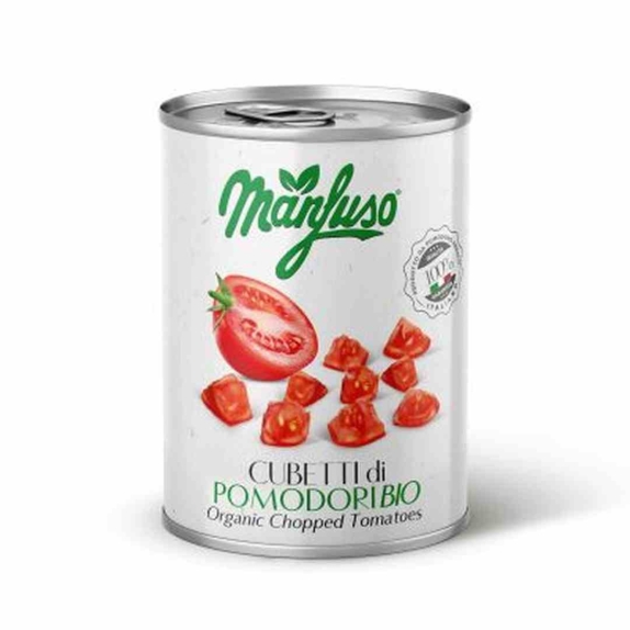 Pomidory w kawałkach 400 g BIO Manfuso cena €1,38
