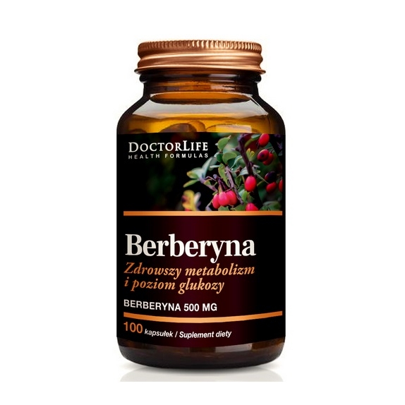 Berberyna 500 mg 100 kapsułek DoctorLife cena 16,20$