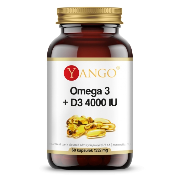 Yango Omega 3 + D3 4000 IU 60 kapsułek cena 15,36$