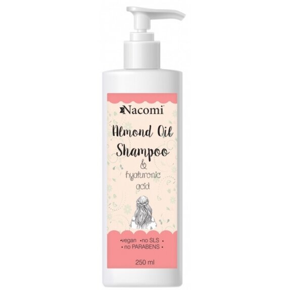 Nacomi szampon z olejem migdałowym 250 ml + próbka w kształcie serca GRATIS cena 19,99zł