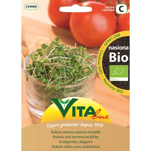 Nasiona rukoli siewnej na kiełki BIO 15 g Vita Line cena €0,76