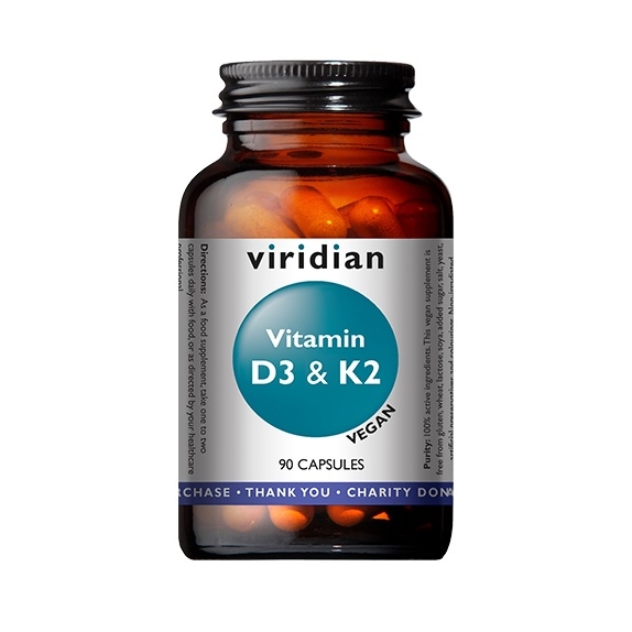 Viridian witamina D3 i K2 90 kapsułek cena €26,25