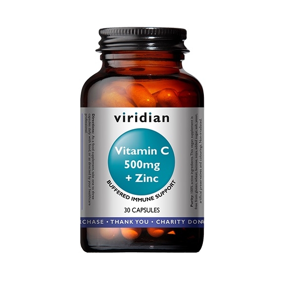 Viridian witamina C 500mg z Cynkiem 30 kapsułek cena 16,98$