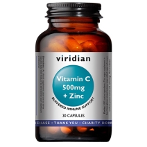 Viridian witamina C 500mg z Cynkiem 30 kapsułek