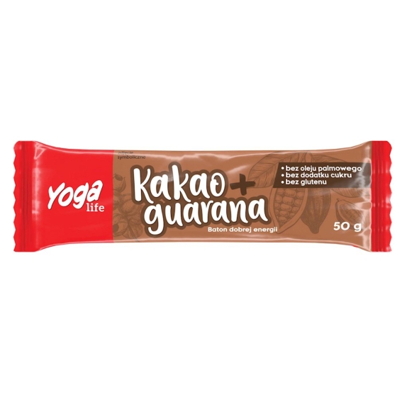Baton owocowy kakao z guaraną 50g Yoga Life cena 3,39zł