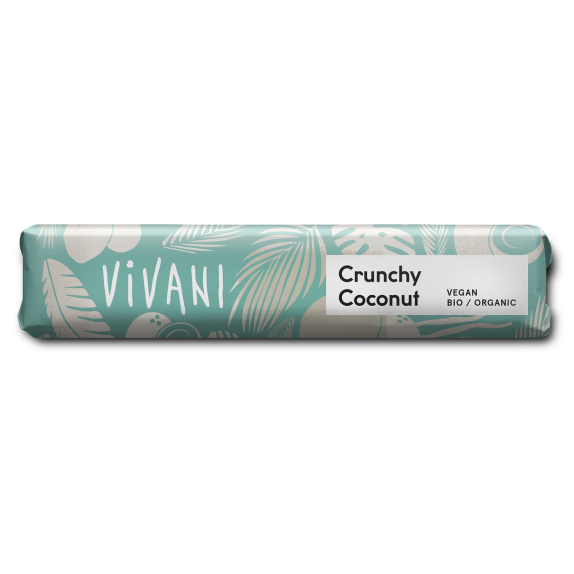 Baton z czekolady kuwertura z crunchy kokosowym BIO 35 g Vivani cena 1,56$