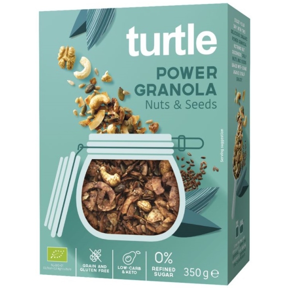 Granola orzechy - nasiona bezglutenowa 350 g BIO Turtle  cena 7,40$