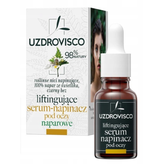 Liftingujące serum-napinacz pod oczy ze świetlikiem 15 ml Uzdrovisco cena 12,64$